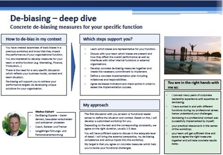 Workshopbeschreibung De-Biasing deep dive Englisch